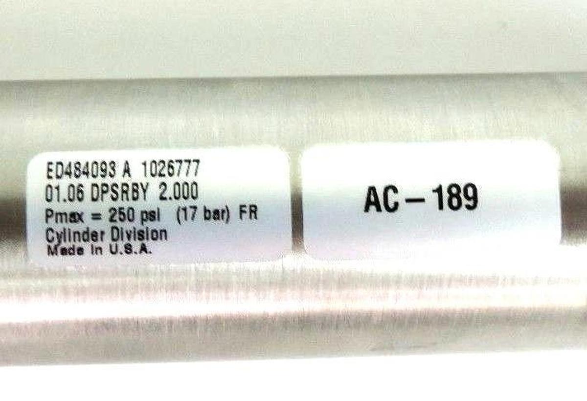 NEW PARKER ED484093 A 1026777 01.06 DPSRBY 2.000 PMAX=250PSI CYLINDER AC-189