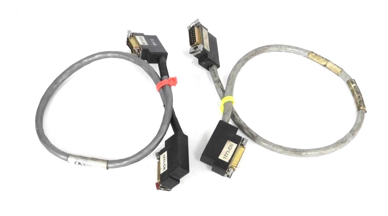 Used LOT OF 2 ALLEN BRADLEY 1771-CN CABLES FOR PLC-2 PROCESSOR 1.5FT/0.46M 1771CN