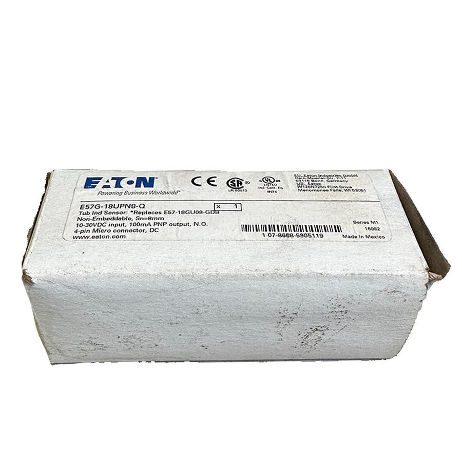 Used EATON E57G-18UPN8-Q / E57G18UPN8Q INDUCTIVE PROXIMITY SENSOR 10-30V E57G SERIES