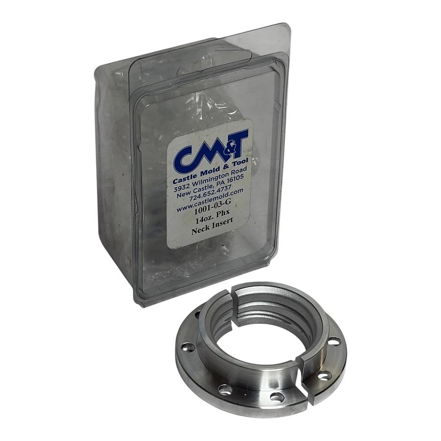Castle Mold & Tool 1001-03-G 14oz Phx Neck Insert Blow Molding Machined Ring New