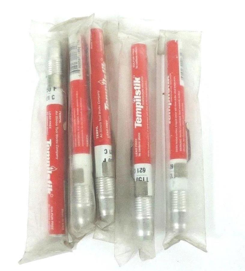 LOT OF 5 NEW TEMPILSTIK 1150 DEG F 621 DEG C TEMPERATURE INDICATOR