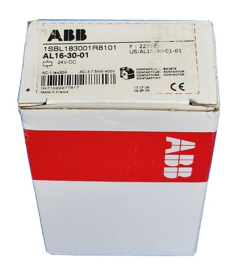 Used NIB ABB 1SBL183001R8101 CONTACTOR 24V-DC AL16-30-01