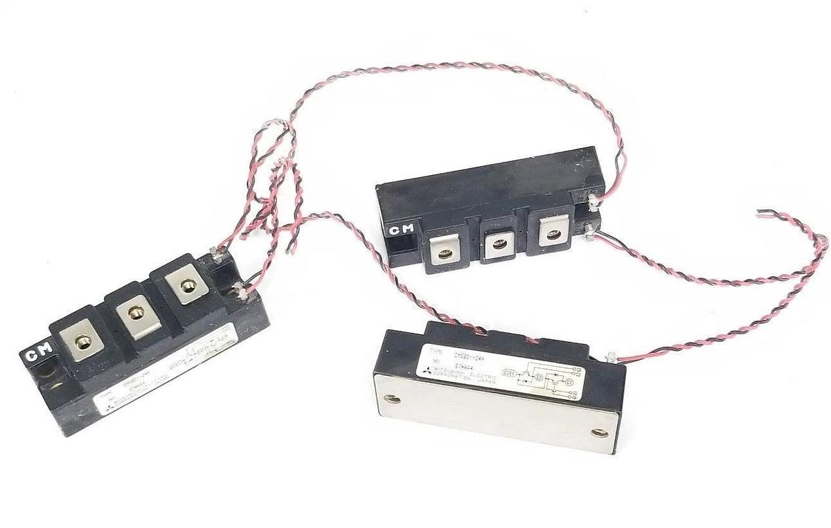 Used LOT OF 3 MITSUBISHI CM50DY-24H IGBT MODULES S7NAA4, CM50DY24H