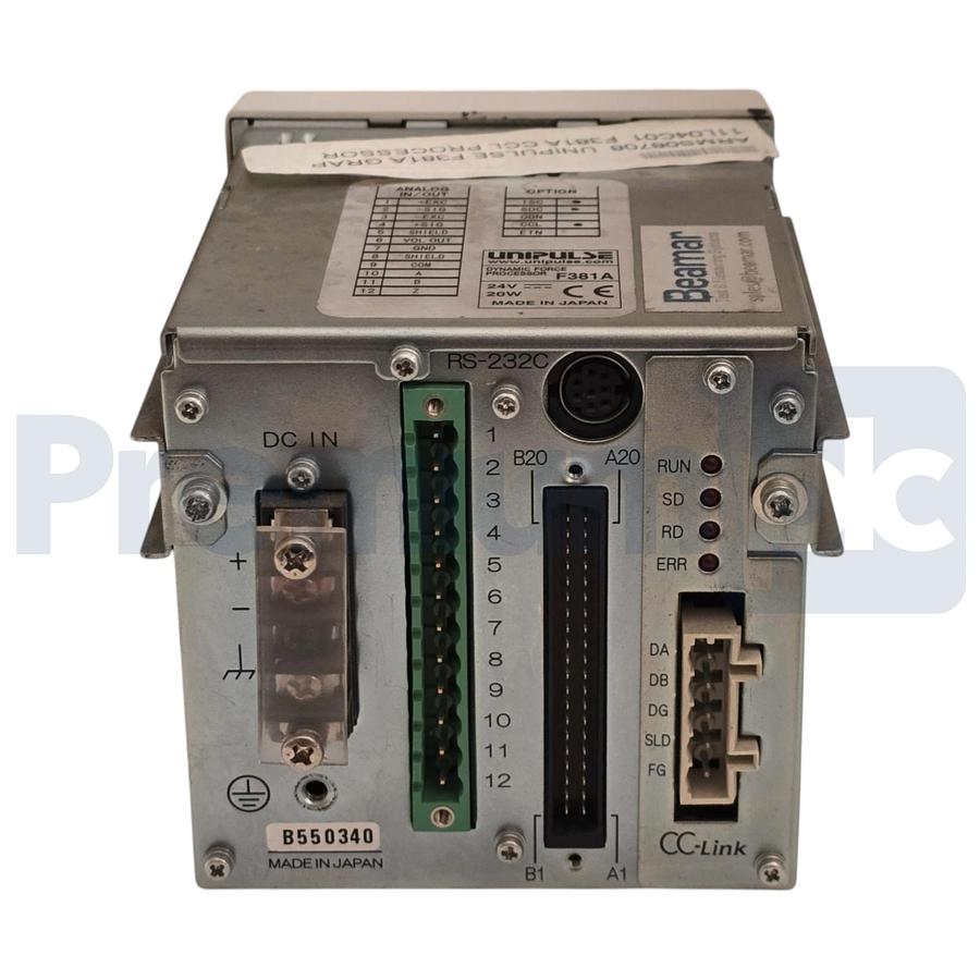 Used Unipulse F381A Dynamic Force Processor Digital Indicator/Display TFT 24VDC USPI