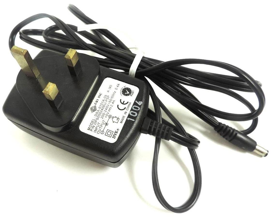 Used DVE DSA-0151A-05 5V DC 2.4A POWER SUPPLY WALL ADAPTER 200-240V 50/60HZ