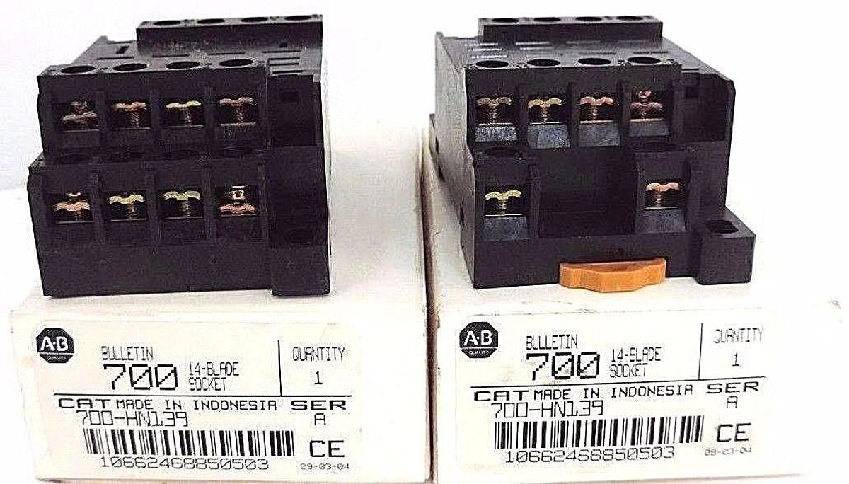 Used LOT OF 2 NIB ALLEN BRADLEY 700-HN139 14-BLADE SOCKETS 700HN139, SER. A