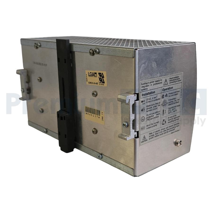Used EMERSON SolaHD SDN20-24-480 DIN RAIL POWER SUPPLY 24VDC-OUT 380-480 VAC-IN NUPI