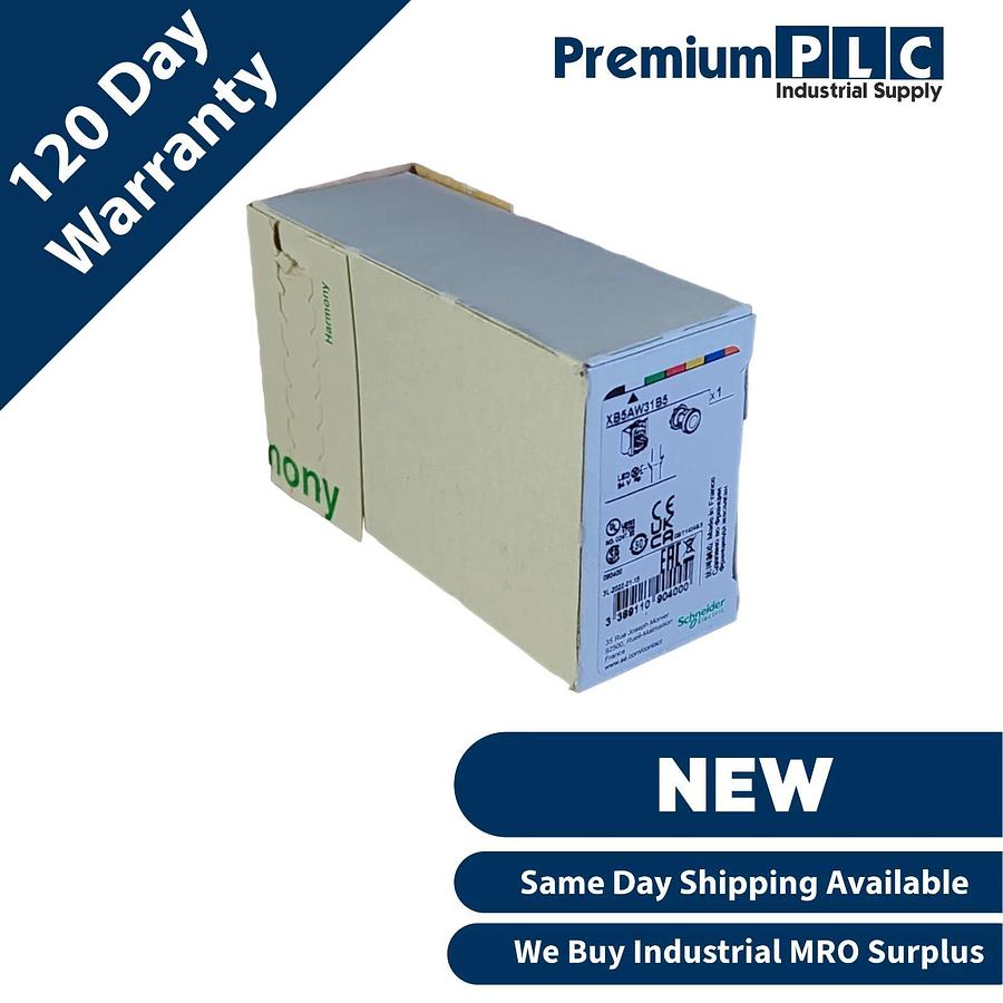 NEW SCHNEIDER ELECTRIC XB5AW31B5 ILLUMINATED PUSH BUTTON 22mm 1NO+1NC, 24V AC/DC