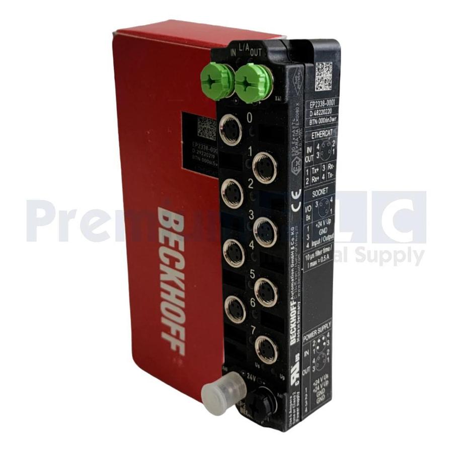 Used BECKHOFF EP2338-0001 EtherCAT BOX 8-CHANNEL DIGITAL I/O MODULE 24VDC NEW