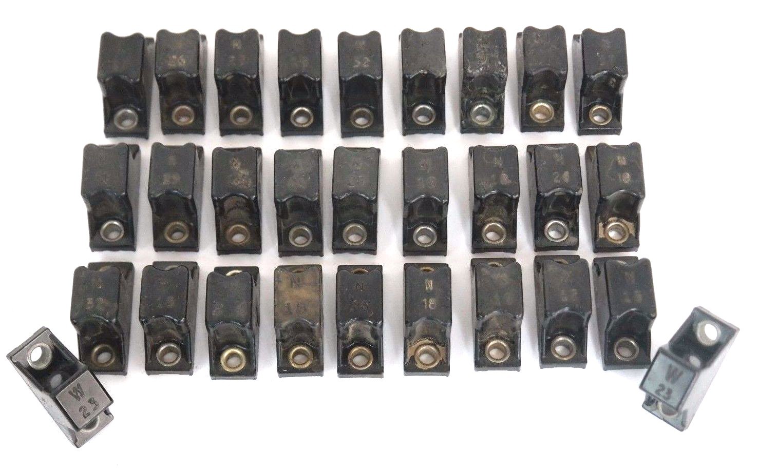 Used LOT OF 29 ALLEN BRADLEY HEATER ELEMENTS N16 N17 N18 N26 N28 N29 N31 N32 N37 W23