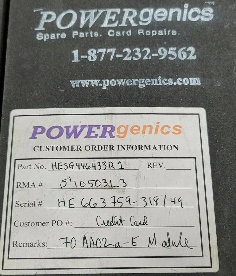 Refurbished ABB BROWN BOVERI 70AA02A-E CONTROL CARD HESG 446433 R1 ANALOG OUTPUT MODULE