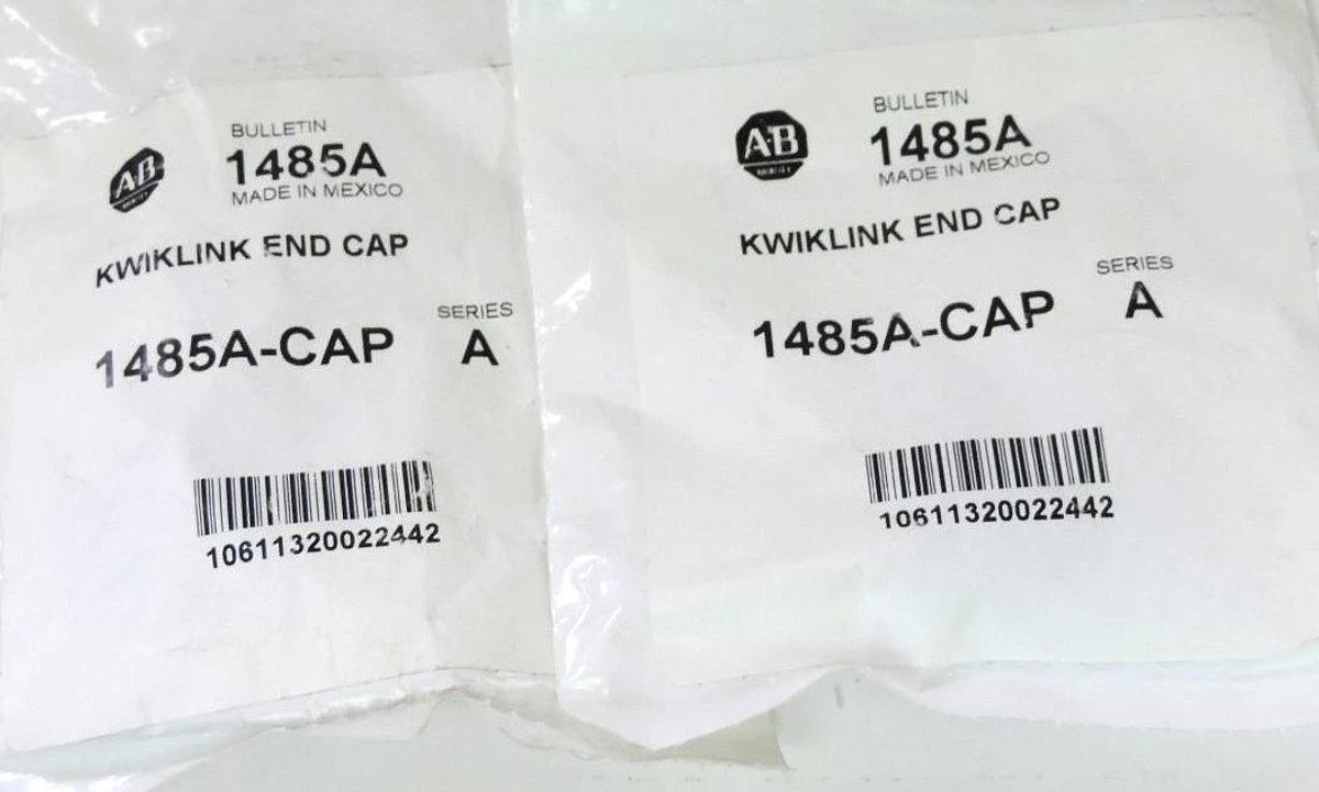Used LOT OF 2 NEW ALLEN BRADLEY 1485A-CAP KWIKLINK END CAPS 1485ACAP SER. A