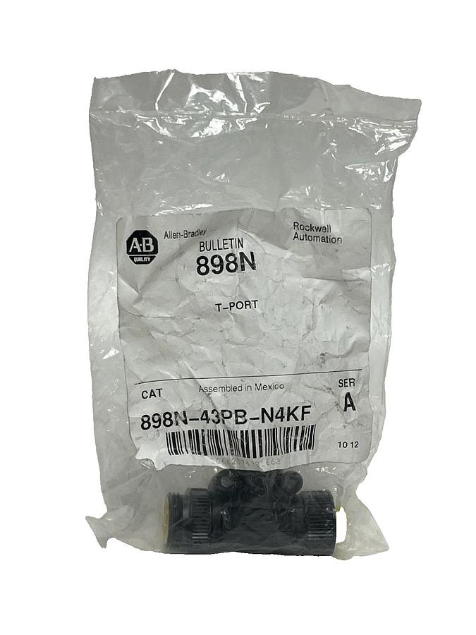 Lot of 5 Allen Bradley 898N-43PB-N4KF Ser. A T-Port Mini 4-Pin - New Sealed