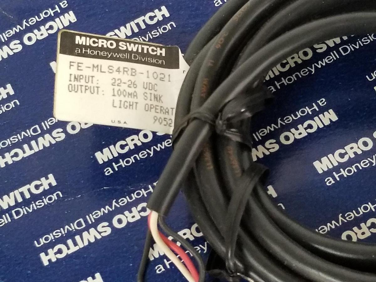 Used NIB HONEYWELL MICRO SWITCH FE-MLS4RB-1021 PHOTOELECTRIC SENSOR 22-26VDC