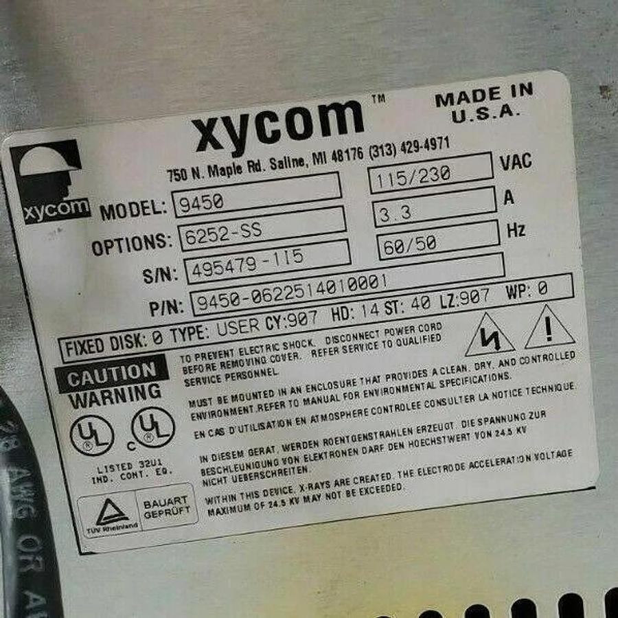 Used XYCOM VITEC MODEL 9450 OPERATOR PANEL 9450-0622514010001 14HC4AAZ 02-0278 6252SS
