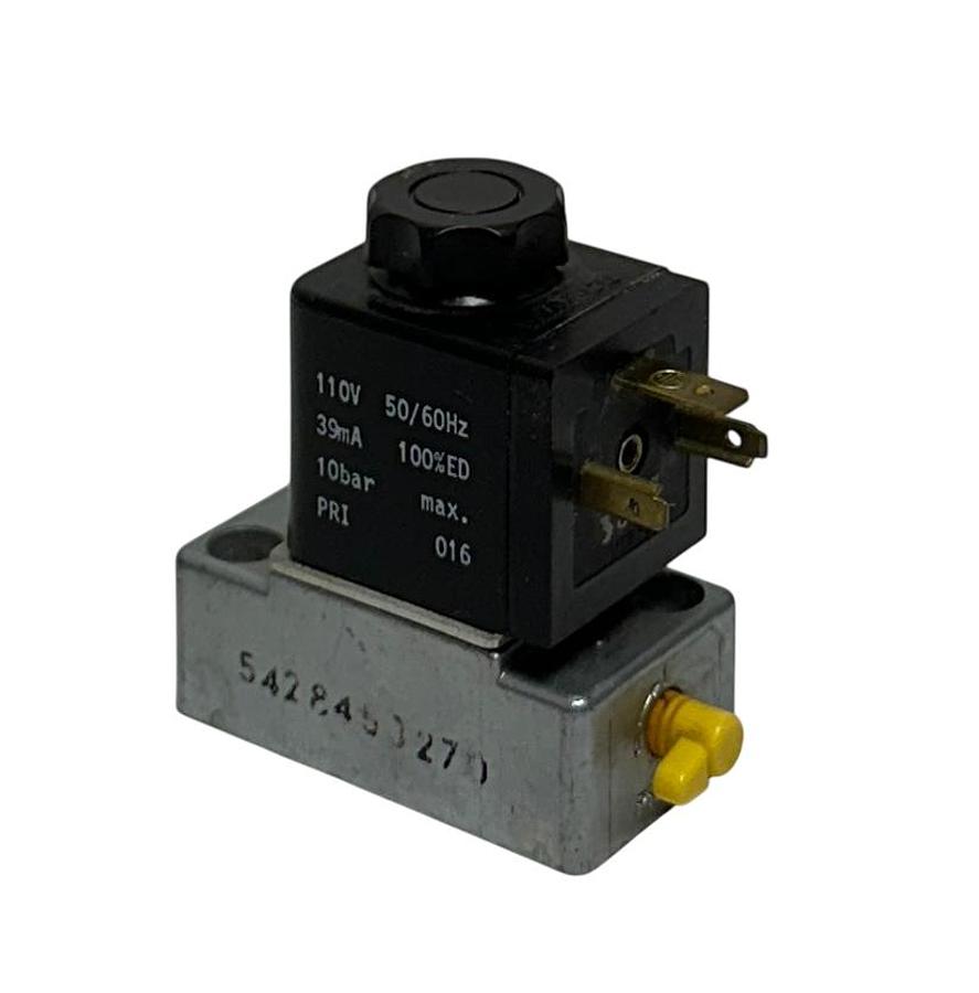 Used WABCO BOSCH 5428450270 PILOT VALVE W/ COIL 110V 50/60Hz 30mA 3-PRONG NSNP