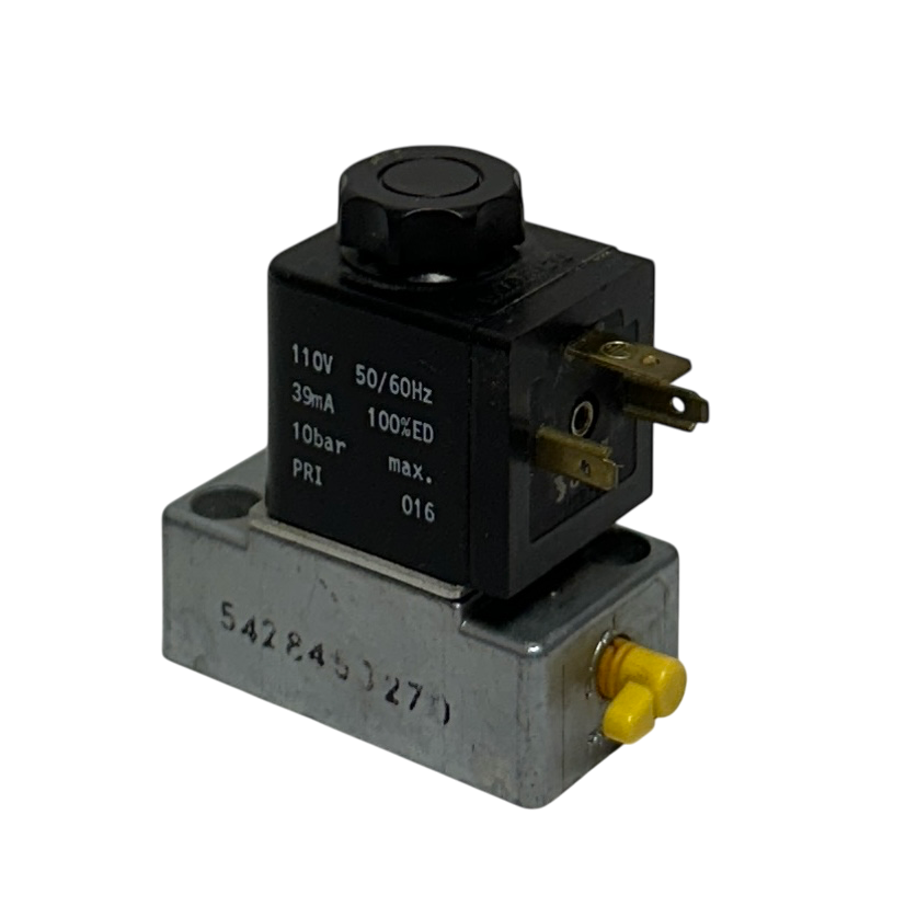 Used WABCO BOSCH 5428450270 PILOT VALVE W/ COIL 110V 50/60Hz 30mA 3-PRONG NSNP