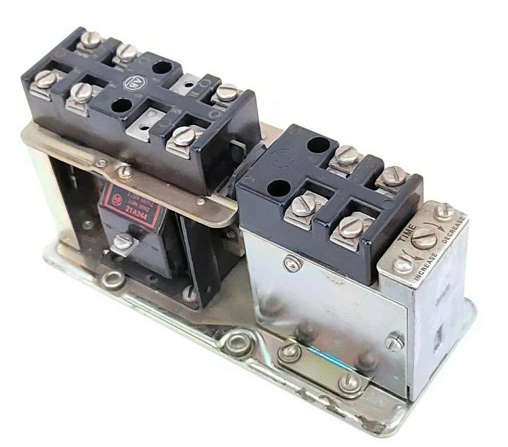 Used ALLEN BRADLEY 849-ZOD32 SER B TIME DELAY RELAY 849ZOD32 W/ 21A244 COIL 849-Z0D32