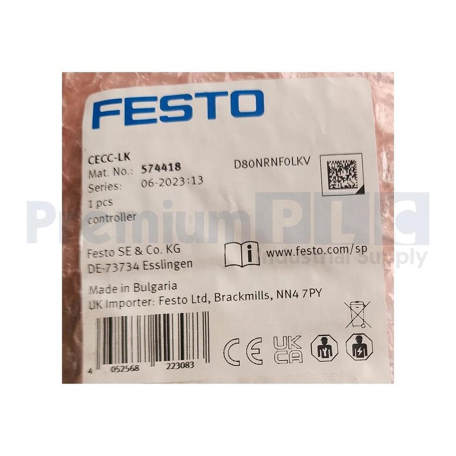 FESTO CECC CODESYS COMPACT CONTROLLER CECC-LK M/N 574418 8023951 NEW NSFS