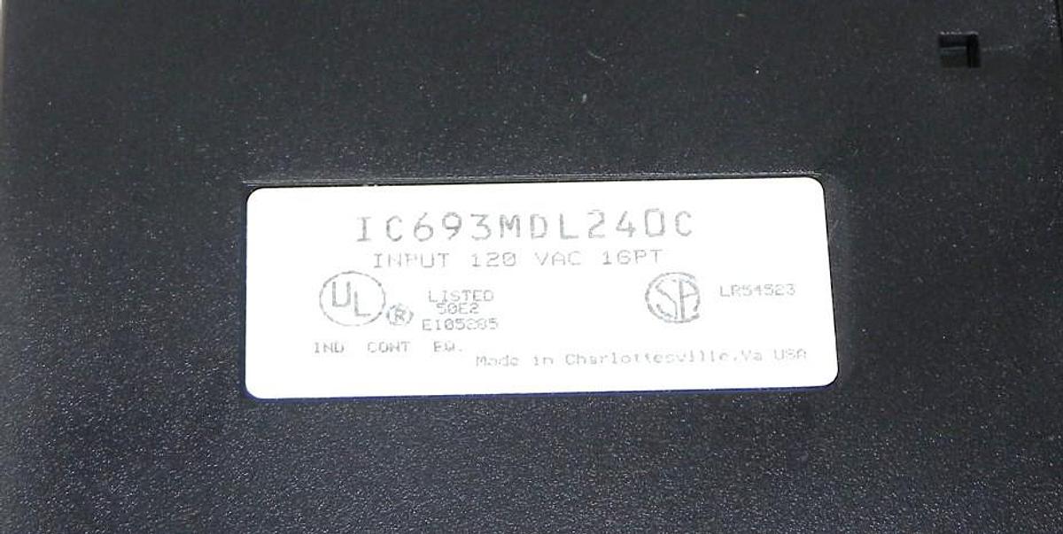 Used GE FANUC IC693MDL240C INPUT MODULE 120 VAC 16PT