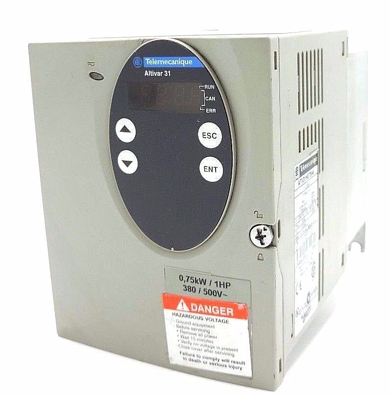 Used TELEMECANIQUE ATV31H075N4 ALTIVAR SPEED DRIVE 0,75KW, 1HP, 380/500V