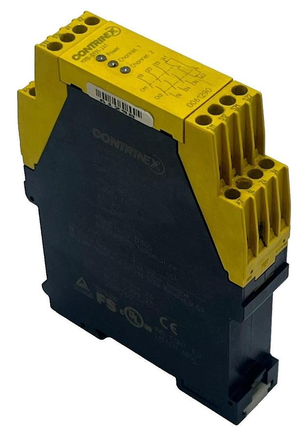 Used CONTRINEX YRB-0131-241 Safety Relay Module 24VDC Dual Channel 3 N.O.