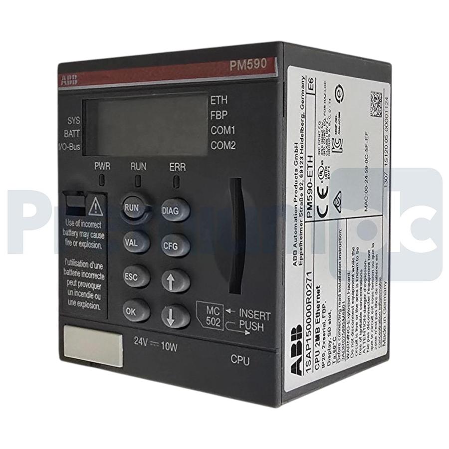 ABB PM590-ETH | 1SAP150000R0271 AC500 Processor Module 2MB ENet 2xRS232/485 NSMP
