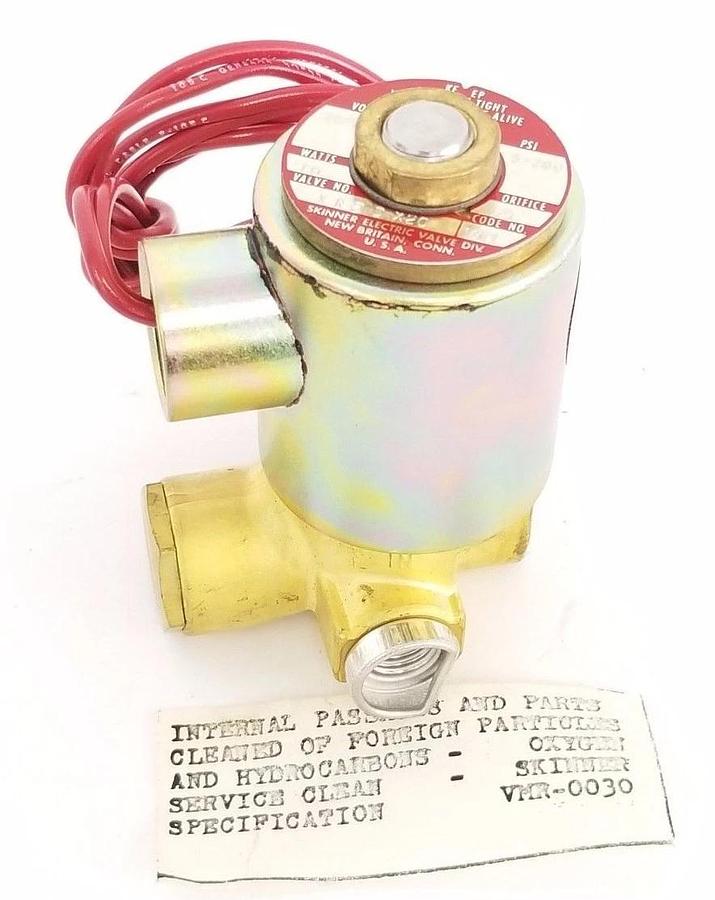 NEW SKINNER ELECTRIC VALVE XR2DX20 VALVE 120/60 5-200PSI 1/4" ORFICE CODE: VN1