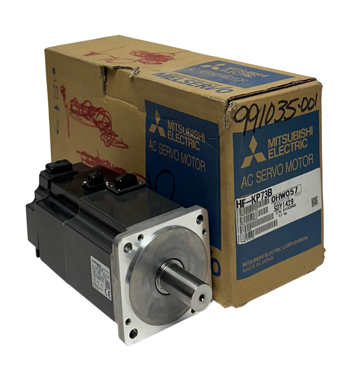 Used MITSUBISHI HF-KP73B / HFKP73B MELSERVO J3 AC SERVO MOTOR 750W/0.75kW ROTARY NSMP