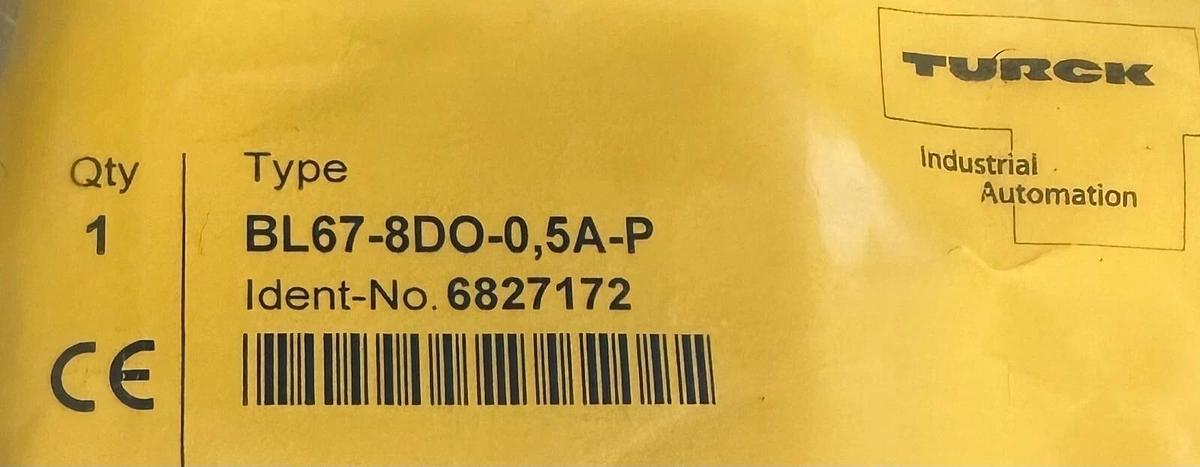Used NEW TURCK BL67-8DO-0,5A-P / BL678DO05AP BL67 SYSTEM COMM INTERFACE 6827172