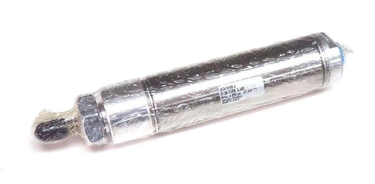 Used NEW PARKER 01.06 DSRM 2.000 PNEUMATIC CYLINDER WD415448 A PMAX=250 PSI (17 BAR)