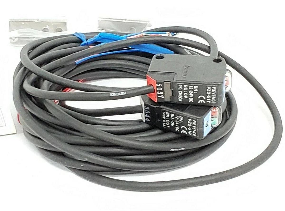 Used NIB KEYENCE PZ2-51 PHOTOELECTRIC SENSOR 7000MM RANGE W/AMPLIFIER PZ251