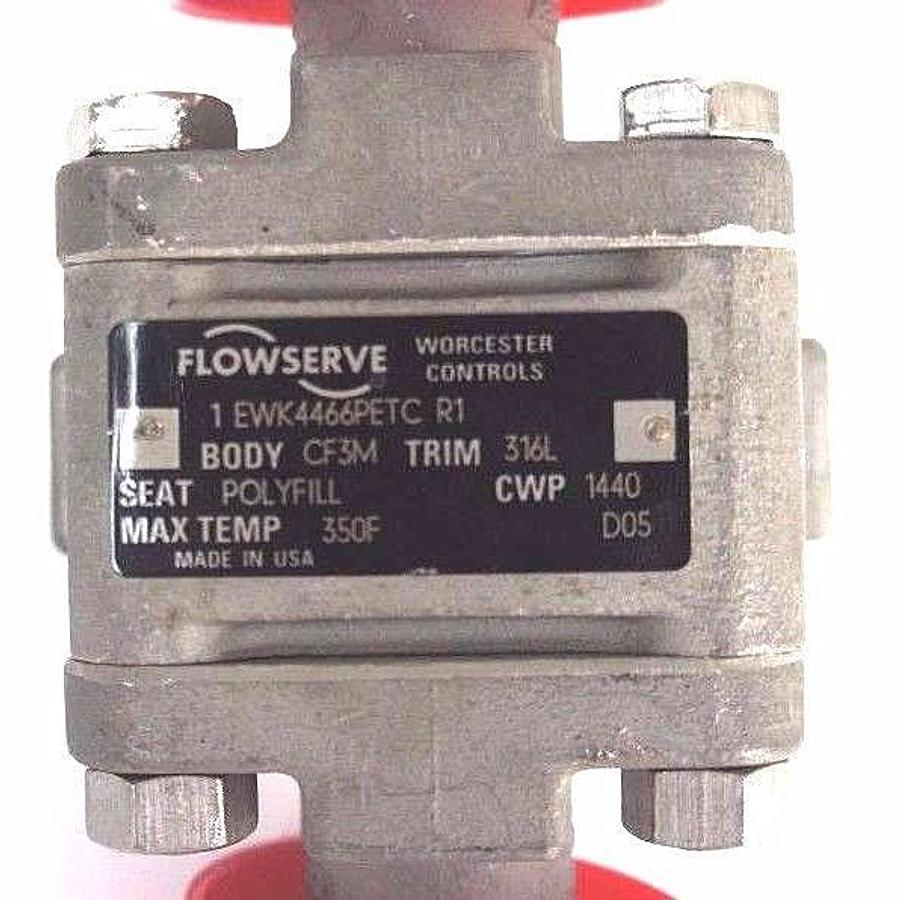 Used NEW WORCESTER FLOWSERVE 1 EWK4466PETC R1 VALVE 1" FLANGE CONNECTION TRIM 316L