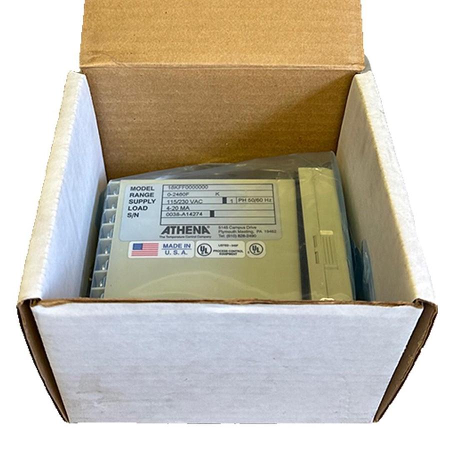 Used NEW ATHENA 18KFF0000000 TEMPERATURE CONTROLLER 0-2460F 115/230VAC 50/60Hz 4-20MA
