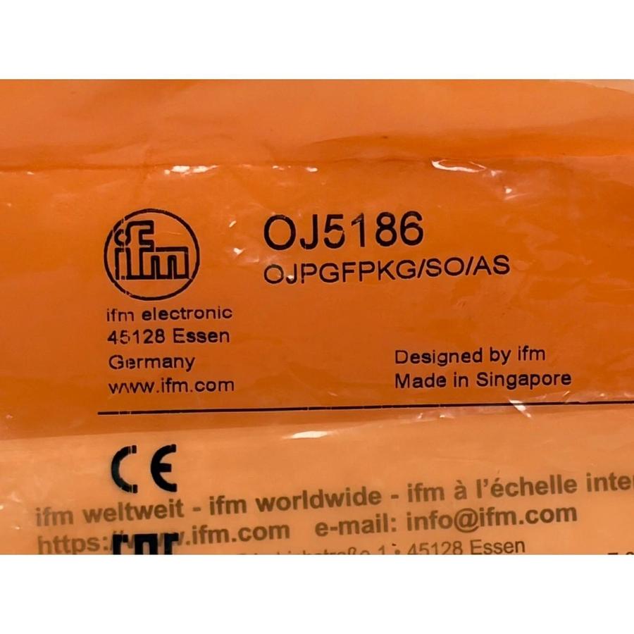 Used IFM Electronic OJ5186 OJPGFPKG/SO/AS Photoelectric Retro-Reflective Sensor New