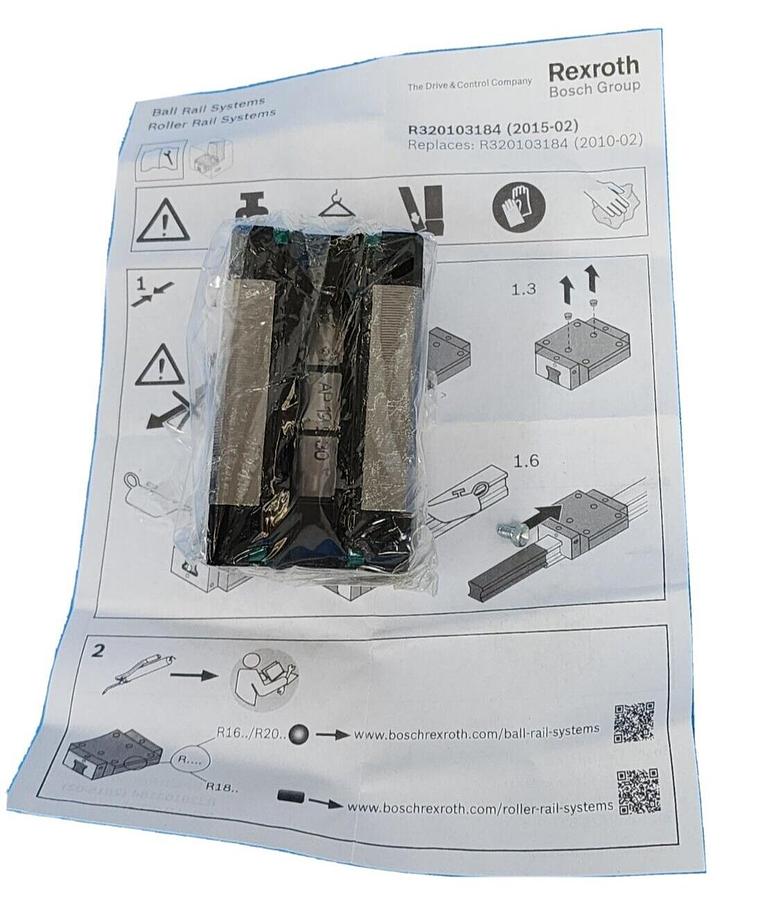 LOT OF 4 NIB REXROTH R16228942Y LINEAR RUNNER BLOCKS KWD-020-SNS-C0-N-1