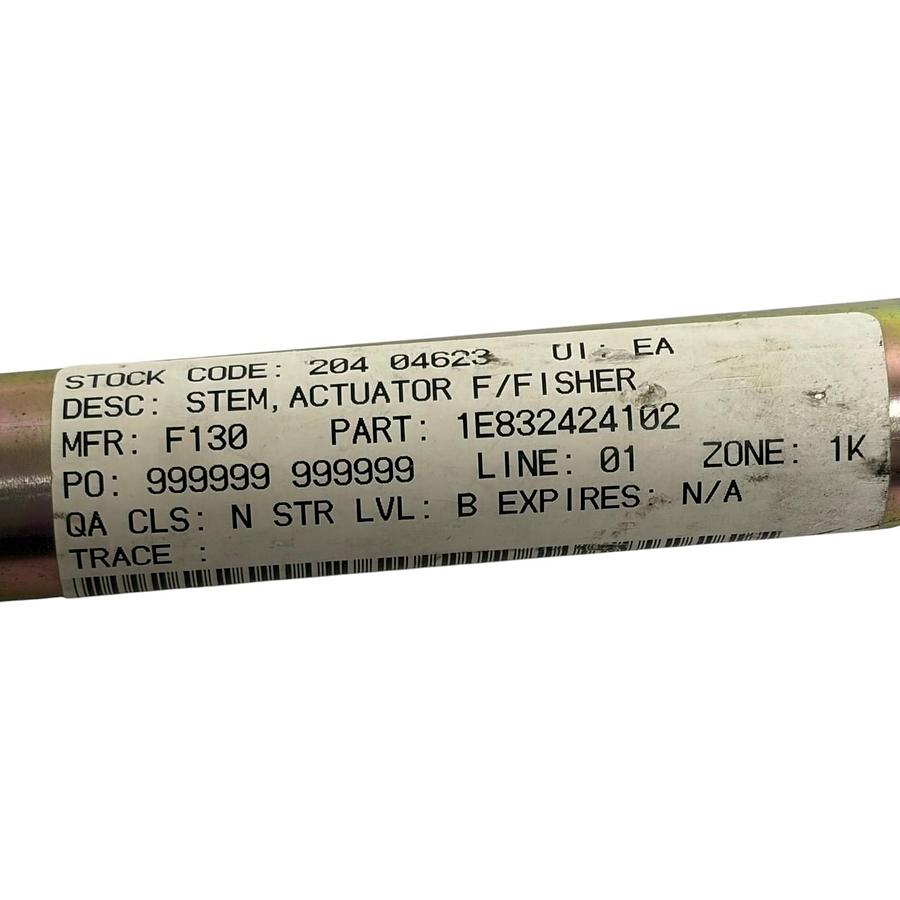 Used Fisher 1E832424102 Actuator Stem Valve Control Shaft Replacement New