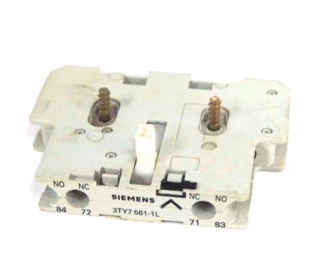 Used LOT OF 3 NIB SIEMENS 3TY7-561-1L AUXILIARY CONTACTS 1NO/1NC 3TY75611L