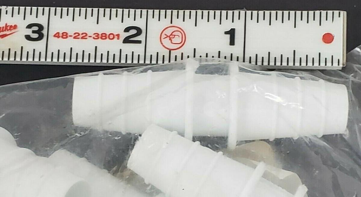 PACK OF 10 NEW COLE PARMER INSTRM. 6288-60 STRAIGHT CONNECTORS SIZE: 14-15-16MM