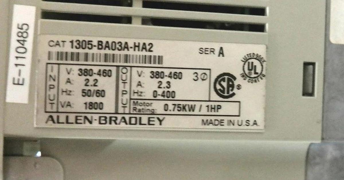 Refurbished ALLEN-BRADLEY 1305-BA03A-HA2 SER A 1HP MICRO DRIVE,380-460V AC 3 PHASE REPAIRED