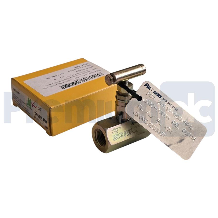 Used Lone Star by Parker PGI V-508P6P | V-508 Needle Valve 1/2" NPT Carbon Steel NEW