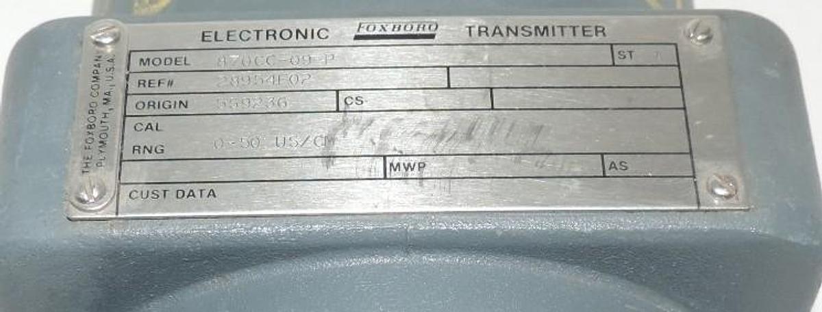 Used FOXBORO 870CC-09-P TRANSMITTER 870CC09P REF. # 28954F02 W/ B0138YM INDICATOR