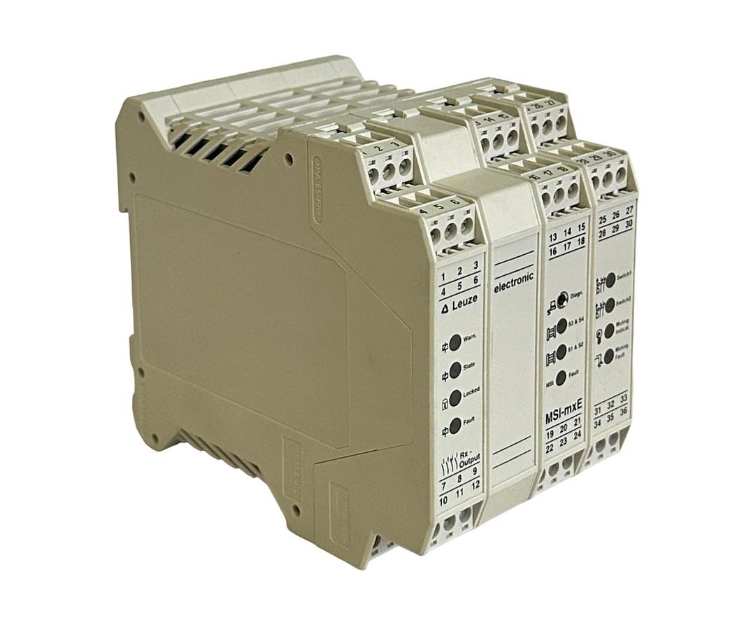 Used NEW LEUZE ELECTRONIC MSI-mxE/Rx2 / 549984 AOPD SAFETY RELAY INTERFACE 24VDC 5A