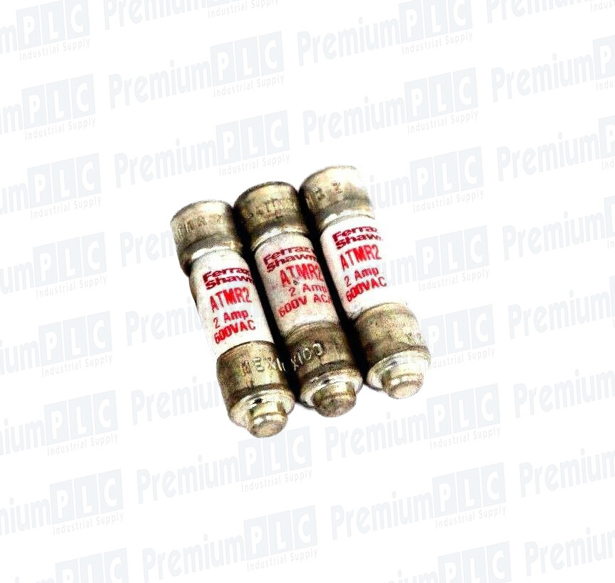 Used LOT OF 3 NEW GOULD SHAWMUT ATMR2 FUSES 2 AMP, 600V AC