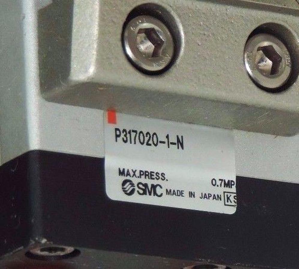 Used SMC MRQBS40-100NA-X N ROTARY CYLINDER W/ P317020-1-N 90DEG UNIT MRQBS40100NAXN