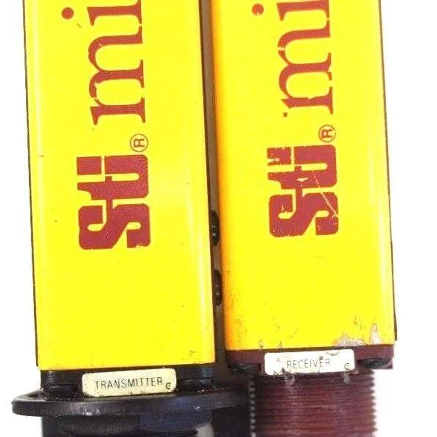 Used SET OF STI MS4336 TRANSMITTER & RECEIVER MINISAFE LIGHT CURTAINS 38"