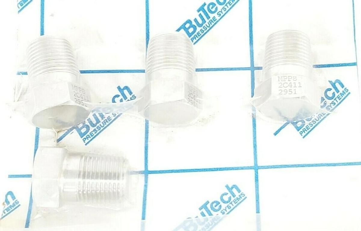 Used LOT OF 4 NEW BUTECH PRESSURE SYSTEMS MPP8 PLUGS 2C411 2951