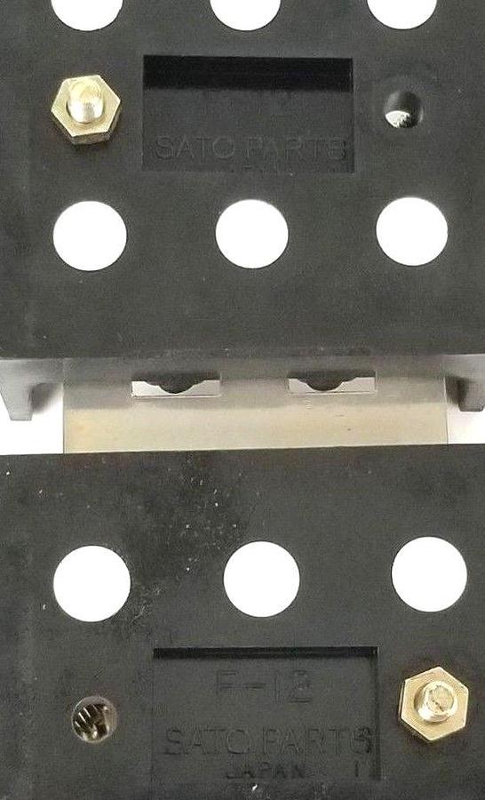Used LOT OF 2 SATO PARTS F-12 FUSE HOLDERS 250V 20A F12