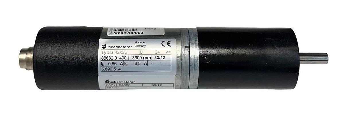 Used DUNKERMOTOREN G42X25 / 88632 01490 / MG2-2 / PLG 42K TRANS MOTOR .015kW NSNP