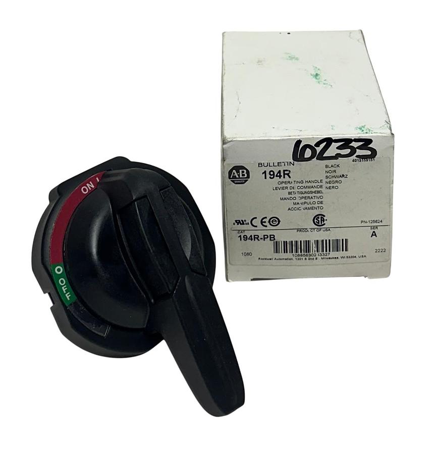 Used ALLEN BRADLEY 194R-PB /A BLACK OPERATING HANDLE / DISCONNECT SWITCH 60A NSMP